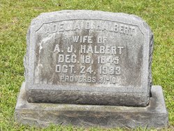Adelia D <I>Halbert</I> Halbert 
