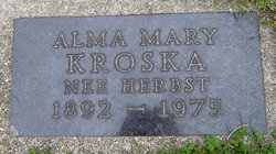 Alma Mary <I>Herbst</I> Kroska 