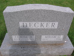 Claude H Decker 