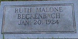 Ruth <I>Malone</I> Beckenbach 