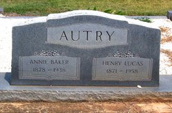 Annie <I>Baker</I> Autry 
