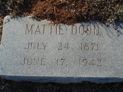 Martha Elizabeth “Mattie” <I>Murchison</I> Dodd 