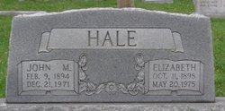 Mary Elizabeth <I>Oldham</I> Hale 