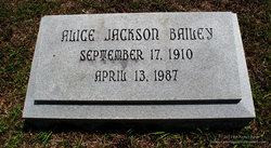 Alice <I>Jackson</I> Bailey 