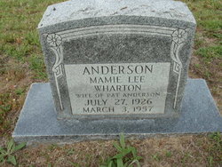 Mamie Lee <I>Wharton</I> Anderson 