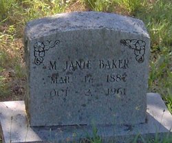 Martha Janie <I>Gentry</I> Baker 