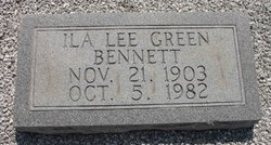 Ila Lee <I>Green</I> Bennett 
