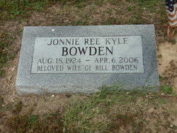Jonnie Ree <I>Kyle</I> Bowden 