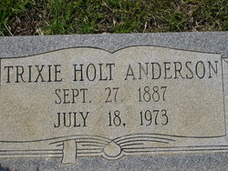 Martha J “Trixie” <I>Holt</I> Anderson 