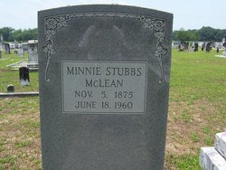 Minnie <I>Stubbs</I> McLean 