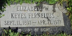 Elizabeth Keyes <I>Williams</I> Fernelius 