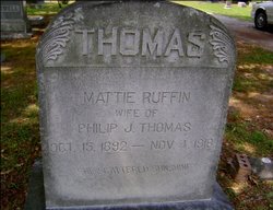 Mattie <I>Ruffin</I> Thomas 