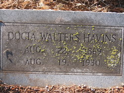 Docia <I>Walters</I> Havins 