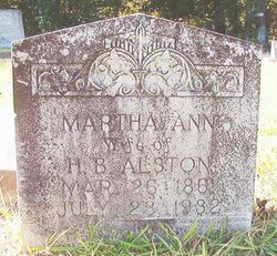 Martha Ann <I>Clemens</I> Alston 