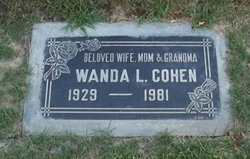 Wanda Louise <I>Wunder</I> Cohen 