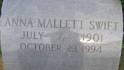 Anna <I>Mallett</I> Swift 