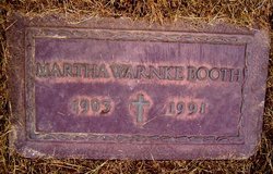Martha May <I>Burke</I> Warnke Booth 
