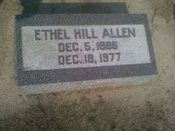 Ethel Obier <I>Hill</I> Allen 