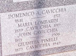 Maria Giuseppa “Josephine” <I>Lombardi</I> Cavicchia 