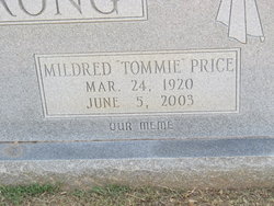 Mildred “Tommie” <I>Price</I> Armstrong 