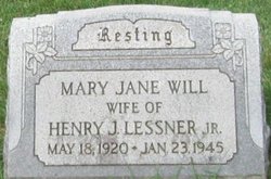 Mary Jane <I>Will</I> Lessner 