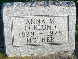 Anna Maria <I>Eriksson</I> Ecklund 