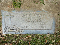 Anne <I>Boyle</I> Adams 