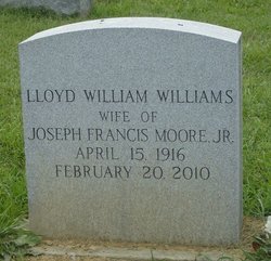Lloyd <I>Williams</I> Moore 