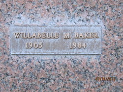 Willabelle Mary “Billie” <I>Hatch</I> Baker 