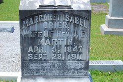 Margaret Isabella “Belle” <I>Grier</I> Martin 