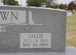 Sarah E “Sallie” <I>Slaughter</I> Brown 