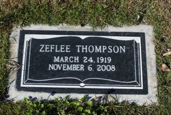 Zeflee LEE “Zeffie” <I>Langston</I> Thompson 