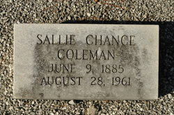Sallie <I>Chance</I> Coleman 