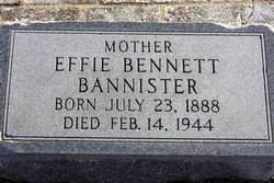 Effie <I>Bennett</I> Bannister 
