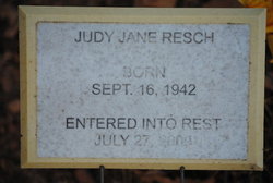 Judy Jane <I>Sanders</I> Resch 