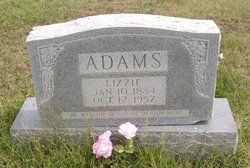 Luvena Elizabeth “Lizzie” <I>Bowlin</I> Adams 