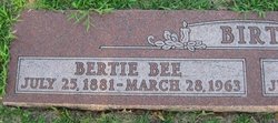 Bertie Beatrice “Bee” <I>Dills</I> Birt 