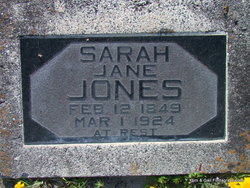 Sarah Jane <I>Cooper</I> Jones 