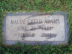 Maude Alice <I>Creed</I> Adams 