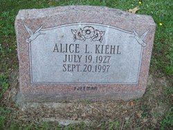 Alice L <I>Freeman</I> Kiehl 