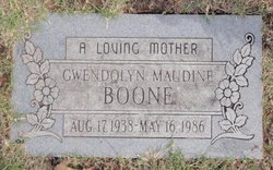 Gwendolyn Maudine “Gwen” <I>Darr</I> Boone 