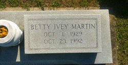 Betty <I>Ivey</I> Martin 