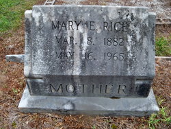 Mary Eliza <I>Ergle</I> Rice 