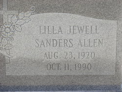 Lilla Jewell <I>Sanders</I> Allen 