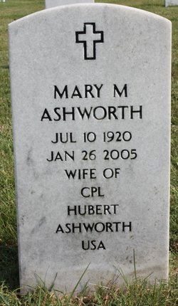 Mary Jane <I>May</I> Ashworth 
