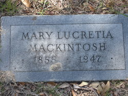 Mary Lucretia “Mollie” <I>Clower</I> Mackintosh 