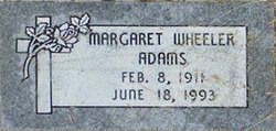 Margaret Ruth <I>Wheeler</I> Adams 