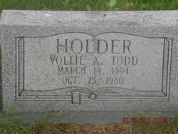 Vollie Ann <I>Todd</I> Holder 