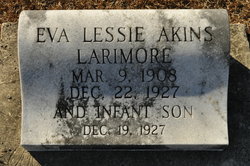Eva Lessie <I>Akins</I> Larimore 