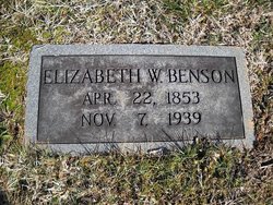 Elizabeth “Betty” <I>Walker</I> Benson 